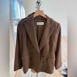 MaxMara Women's Chocolate Brown Wool  Blazer